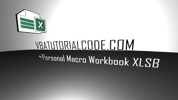 Personal Macro Workbook XLSB VBA XLSTART