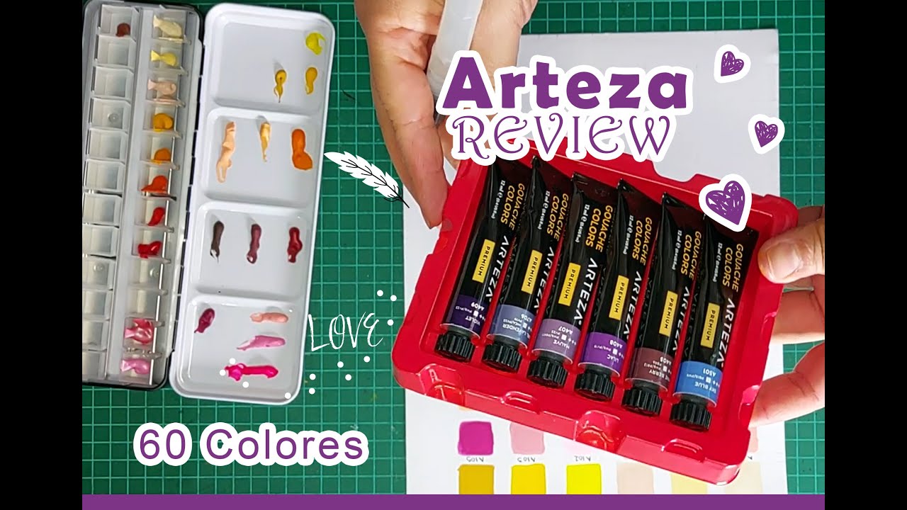 GOUACHE ARTEZA 🎨 son buenos o no? - pintando con Gouache