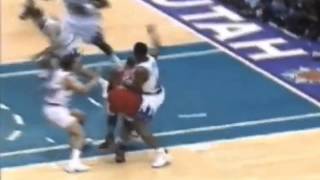 Michael Jordan's footwork versus Utah Jazz