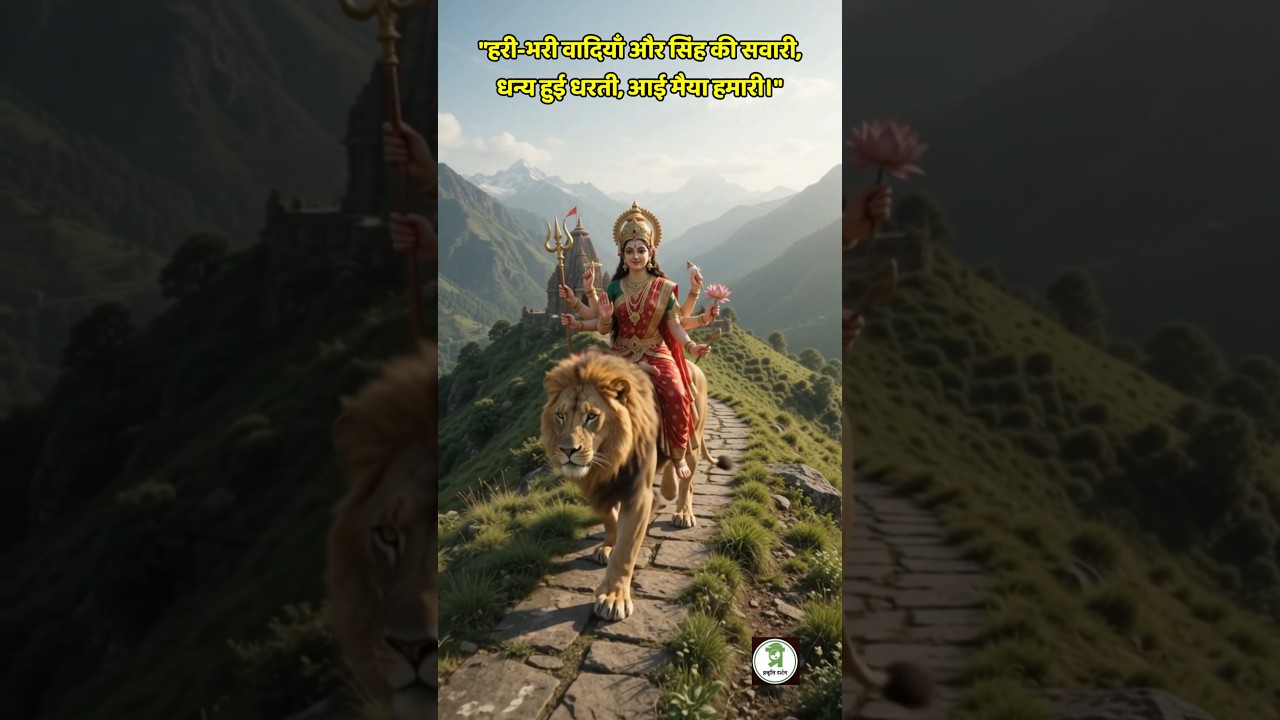 सिंह पर सवार माँ शेरावाली के दिव्य दर्शन 🚩🙏 Jai Mata Di #jaimatadi #shorts