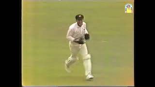 Richie Benaud lecturing Australian wicket keeper Ian Healy for over appealing 2nd Test WACA 1988/89