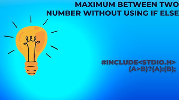 Maximum Between two number without using if else #cprogramming #code #cpp #cod