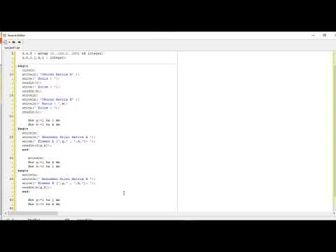 Program Untuk Menghitung Perkalian Matriks 4x3 Menggunakan Array 2 Dimensi ~ Looping For