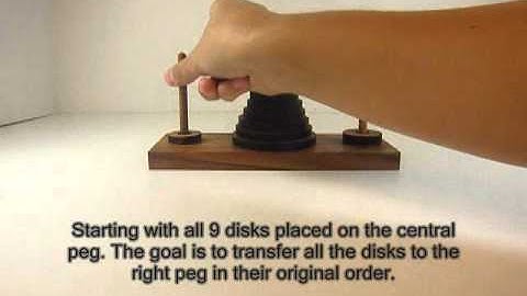 Tower of hanoi - math wooden Puzzle game, Brain Teaser - All about