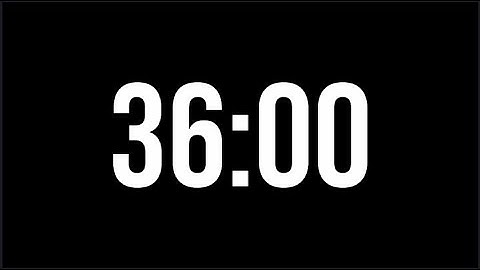 36 Minute Countdown Timer | Minimal