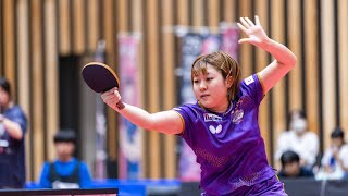 枝廣愛 スーパープレー&ヒロインインタビュー 九州アスティーダ vs 京都カグヤライズ ノジマTリーグ2023-2024 2023年11月5日 アスリートタウン延岡アリーナ【卓球Tリーグ公式】