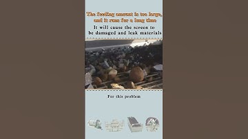 What is the reason for the damage of the vibrating screen?