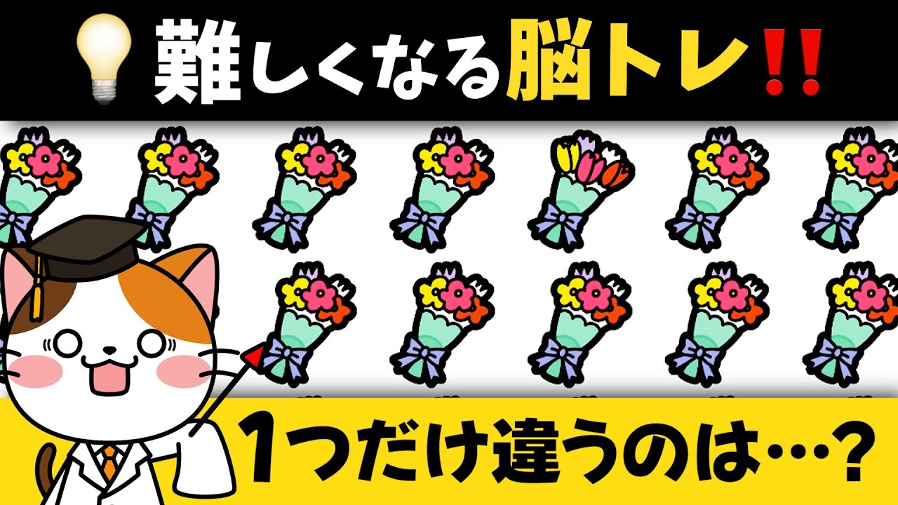 長寿を祝って脳トレ💡1つだけ違うのはどれ？【敬老の日編】