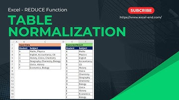 Normalization of Table in Excel using LAMBDA Helper Function REDUCE.