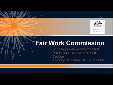 4 yearly review of modern awards – Penalty rates decision issued
