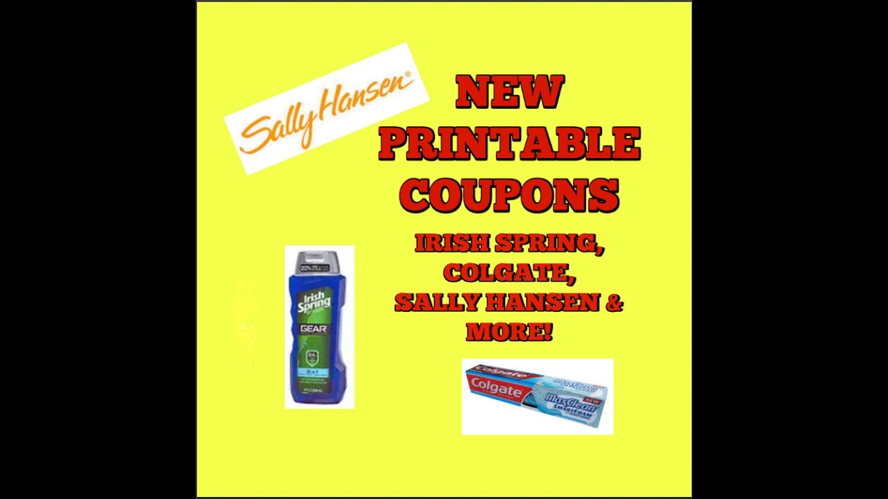 Refreshing PRINTABLE Coupon codes IRISH SPRING, COLGATE, SALLY HANSEN Even more! picture relating to Colgate Printable Coupons identify Clean PRINTABLE Discount codes IRISH SPRING, COLGATE, SALLY HANSEN Further more!
