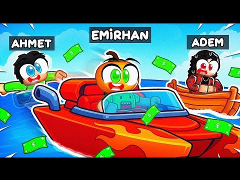 Tekne Yarışında 9,999,999 KM Giderek Zengin Olduk! 😱 | Roblox