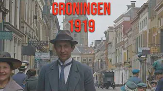 Groningen, Netherlands in 1919 - Restored Footage