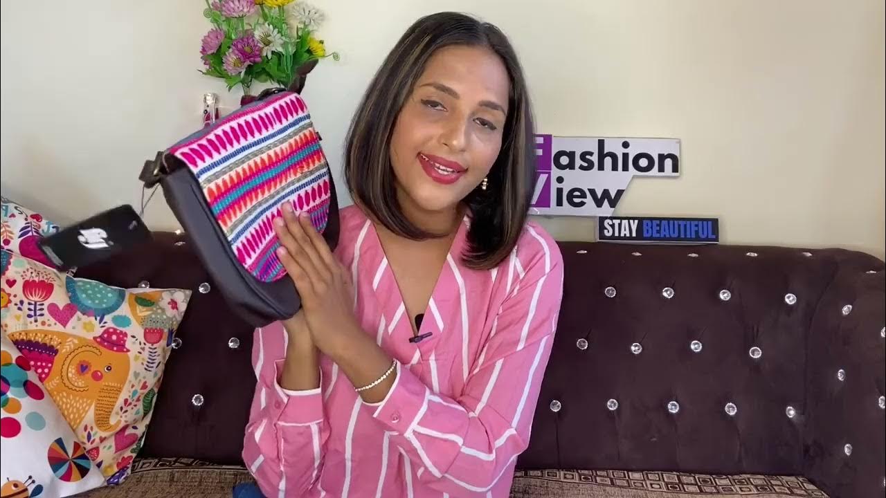 BUDGET SLING BAG HAUL Ajio try on haul sling bag haul Ajio shopping