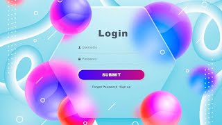 Information Animated Glassmorphism login form using HTML and CSS | Hexagon Style Animated Login Form Guide