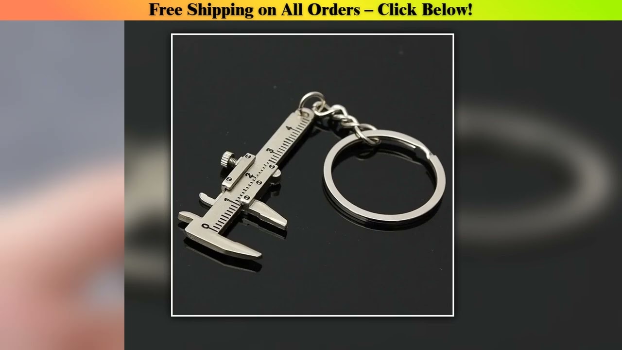 Metal Keychain Car Wheel Key Chain Auto Decoration Bottle Opener Mini Vernier Caliper Key Ring