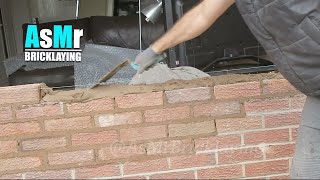 Unintentional ASMR Video Bricking up a Window