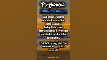 Penghancur Rumah Tangga #quotes #motivasi #shorts