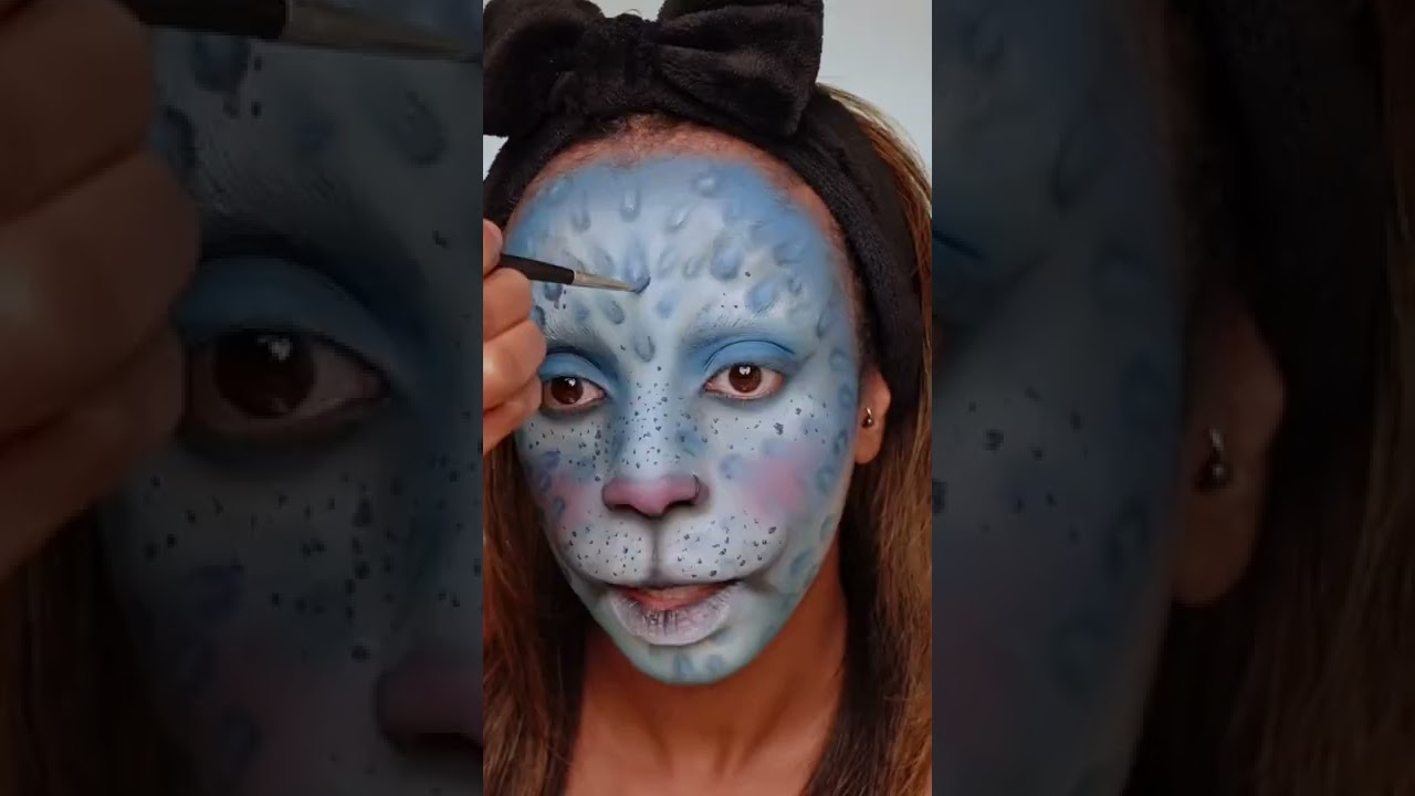Blue Cheetah Makeup Tutorial 🐆💙