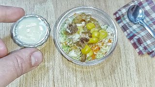 Magnifique mini salade de légumes, pommes et fruits secs | Très délicieux