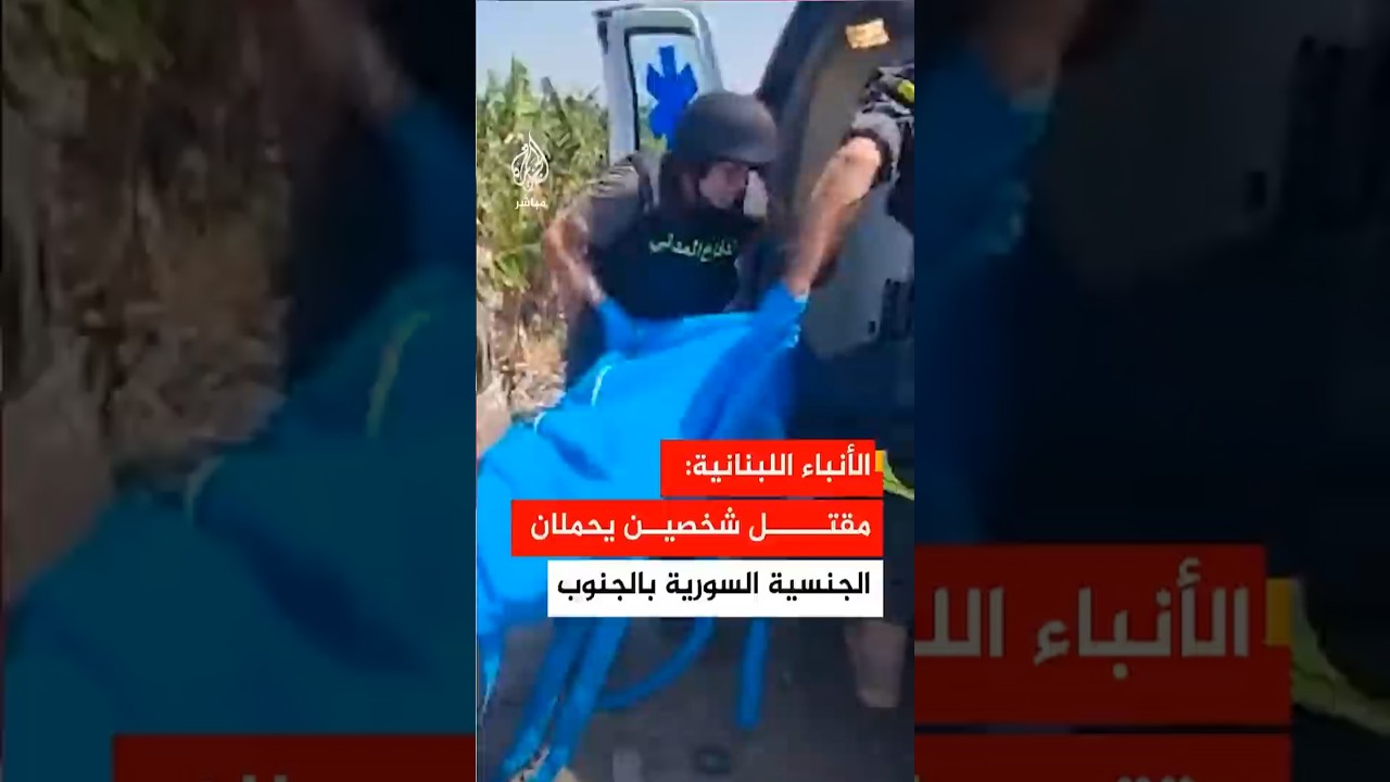 وكالة الأنباء اللبنانية: مقتل شخصين يحملان الجنسية السورية جراء غارة بمسيرة إسرائيلية جنوبي البلاد