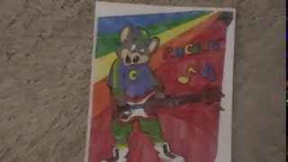 My 'Chuck E. Cheese' Coloring Page with Chuck E.'s Autograph (on the Back)! - March, 2012