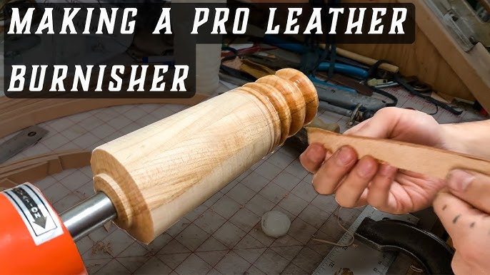 How I easily make a leather burnishing tool, using woodturning 