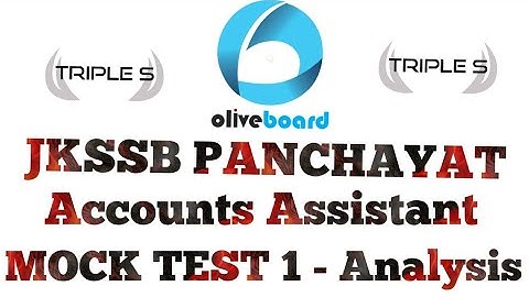 Mock Test 1 - Analysis || #Oliveboard || JKSSB PANCHAYAT ACCOUNTS ASSISTANT