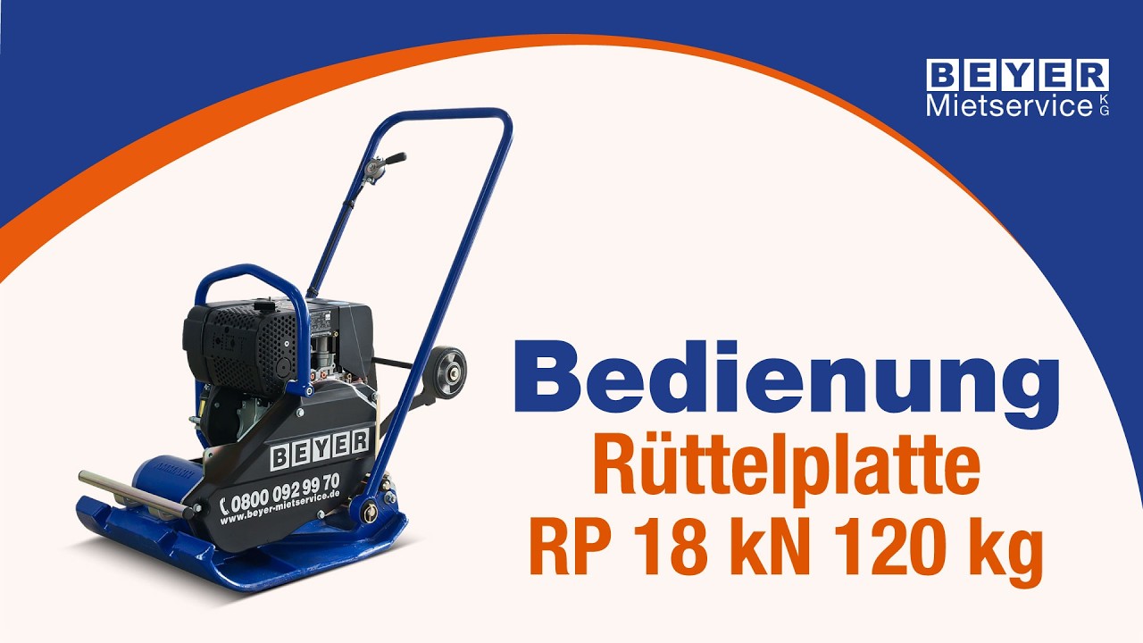 Rüttelplatte RP 18 kN 120 kg 116 kg Betriebsgewicht, 50 cm