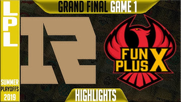 RNG vs FPX Highlights Game 1 | LPL Summer 2019 Playoffs Grand Final | Royal Never v Funplus Phoeenix