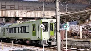 電車　マイナス７℃のJR小海駅　凍る青鬼運転手⁉塩対応⁉　誰も手なんか振りませーん!!　子鉄が叫ぶ―!!♥おねえさん運転手はどこー⁉♥