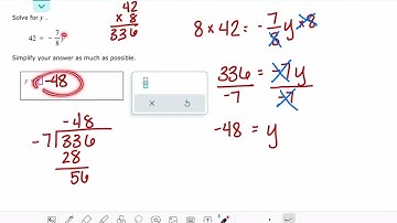 ALEKS: Multiplicative property of equality with signed fractions