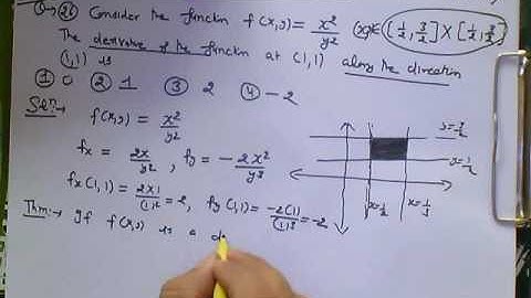 Dec 2015 question based on directional derivative by prof. Ram director of RAMANUJAN INSTITUTE.