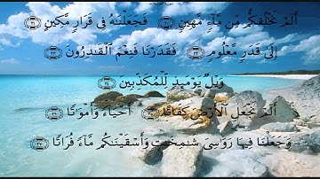 سورة المرسلات، تلاوة من صلاة التراويح بجامع شيخ الحنابلة ابن عقيل رحمه الله بحي الهدا