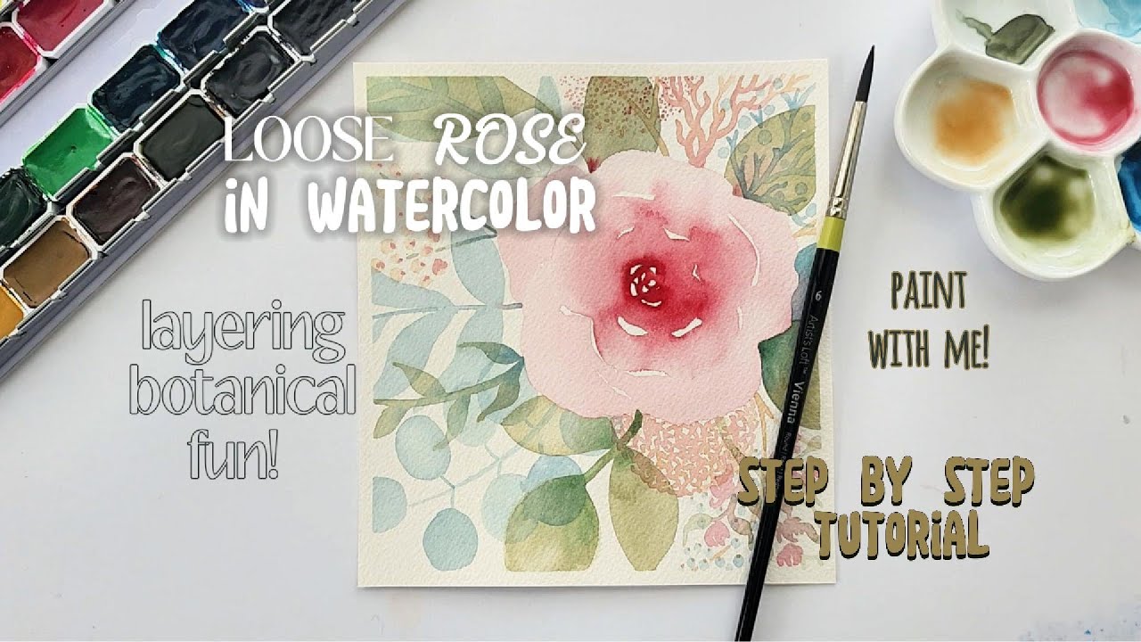 How to Paint a Loose Floral Rose Design 