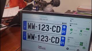 Immatriculation ww ou w garage avec le logiciel E soft plaques oxygene ou plexi Faab  Fabricauto screenshot 4