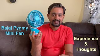 Bajaj Mini Fan Review | Bajaj Pygmy Mini Fan User Review | User Experience Bajaj Pygmy Mini 110 MM