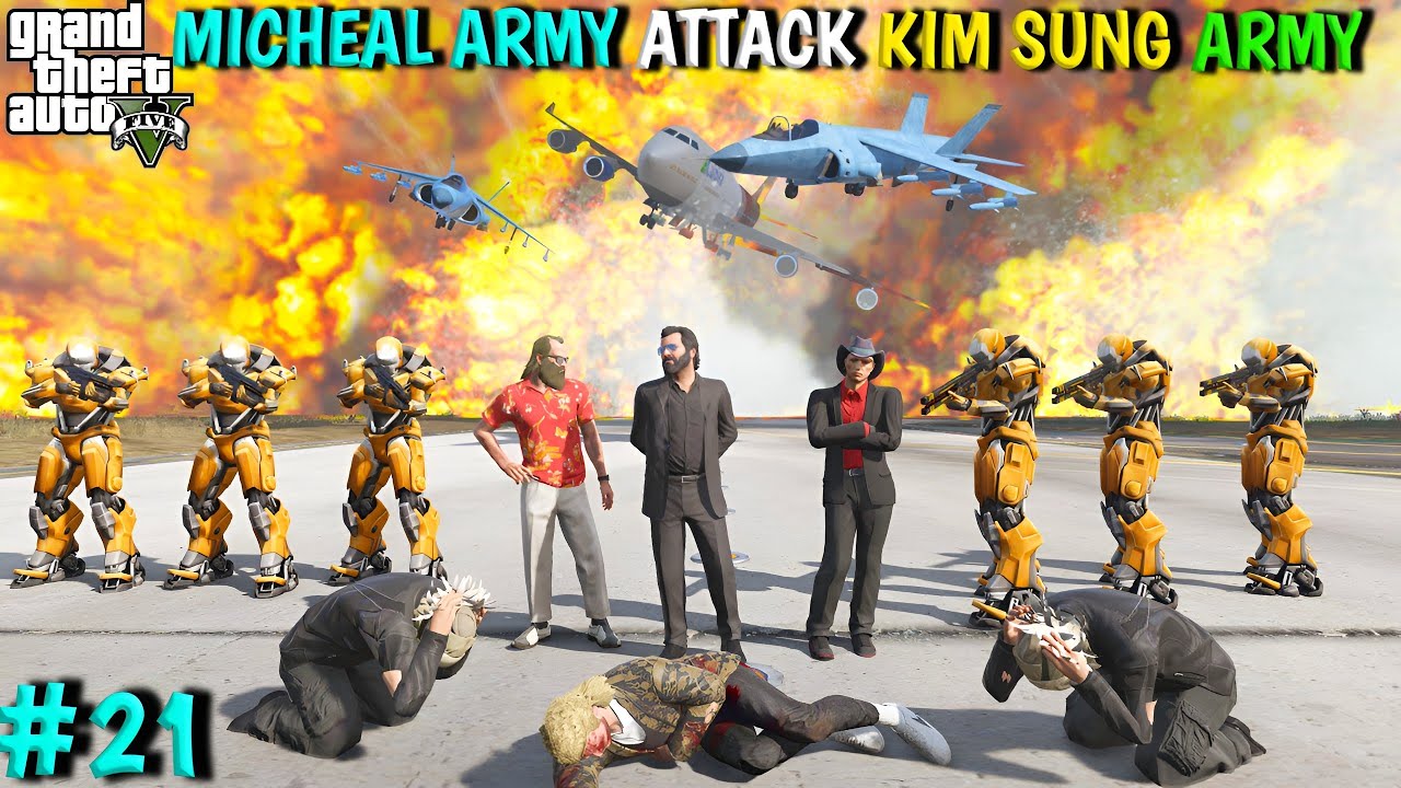 MICHEAL ARMY BIGGEST ATTACK ON MAFIYA BOSS | GTA V GAMEPLAY #21 