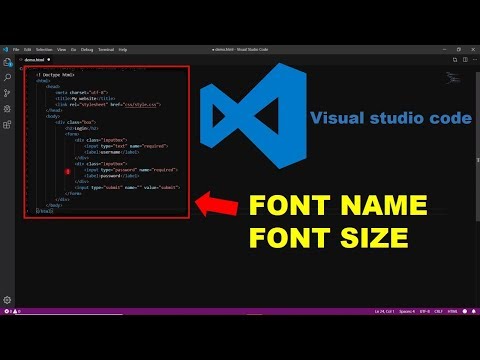 How to change the Font Name & Font Size in Visual Studio Code
