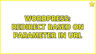 Wordpress: Redirect based on parameter in url