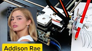 Drawing Addison Rae with a Precision Plotter (Satisfying Art)
