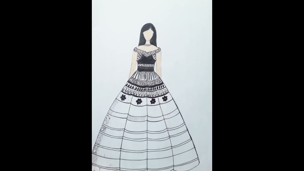 How  to draw mandala dress//gown mandala art drawing