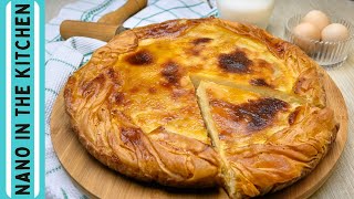 Παραδοσιακή εύκολη Γαλατόπιτα με σπιτικό φύλλο | Milk pie with homemade phyllo | Nano in the kitchen