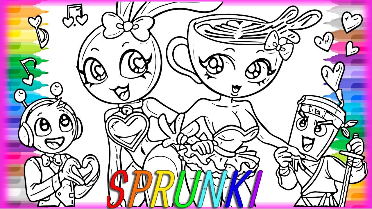 Incredibox SPRUNKI - Pinki and Cappuccina’s performance | Satisfying Coloring SPRUNKI Characters