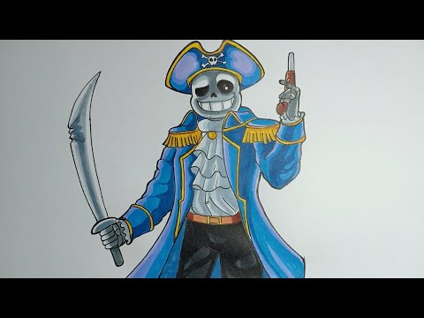 Video How To Draw Pirate sans UNDERTALE Cách Vẽ Sans Hải Tặc... - youtube