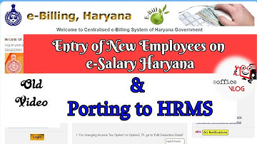 Entry of New Employees in e Salary || Step by Step Process and Porting to HRMS