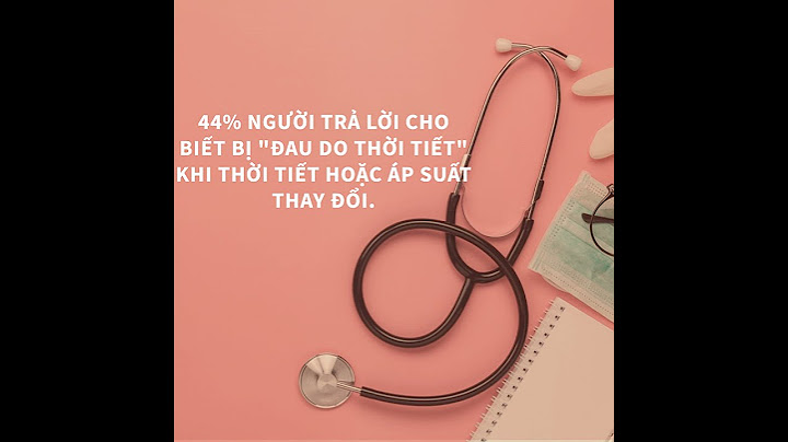 44% người trả lời cho biết bị "đau do thời tiết" khi thời tiết hoặc áp suất thay đổi.