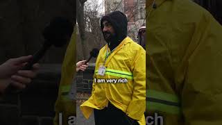 NYC man had THIS to say when asked “Are you rich?"