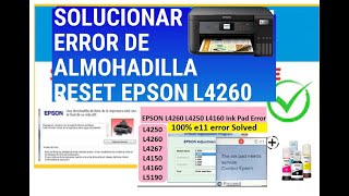 Como Solucionar El Error De Epson L4260 Reset