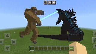"Godzilla vs Kong in Minecraft Pocket Edition 🔥 | Epic Battle Mod Showcase!" screenshot 2